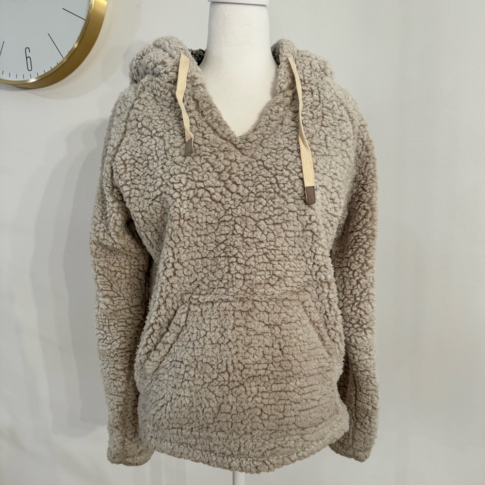 Thread and Supply Fleece Teddy Bear Sherpa Pullover